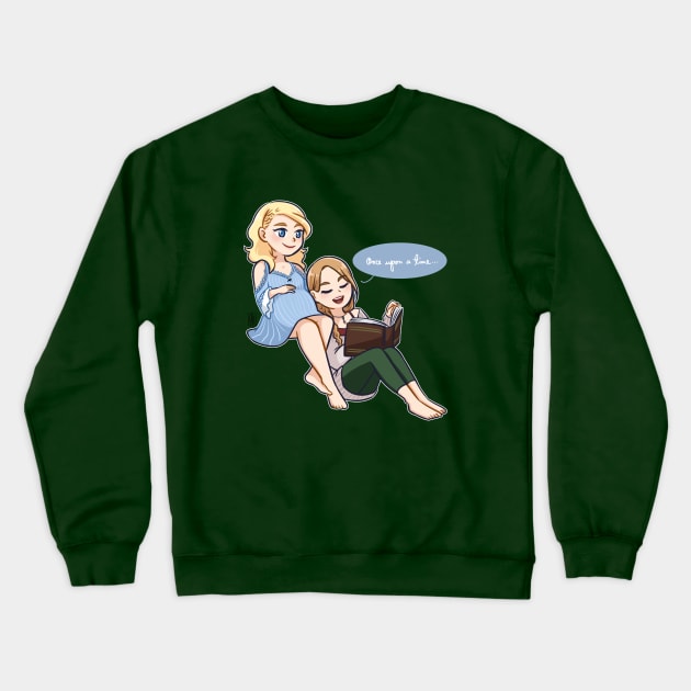 Bedtime Story: Alice & Robin Crewneck Sweatshirt by artsy_alice